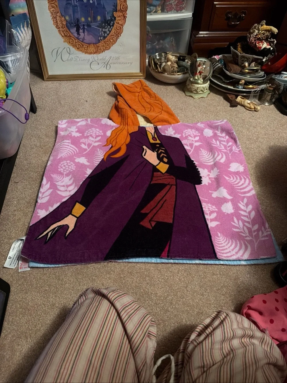 This Disney Frozen Reversible Elsa & Anna hooded poncho towel